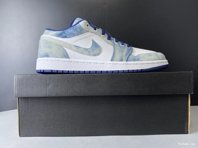 CZ8455-100 Air Washed Denim 1 Low Jordan 0730